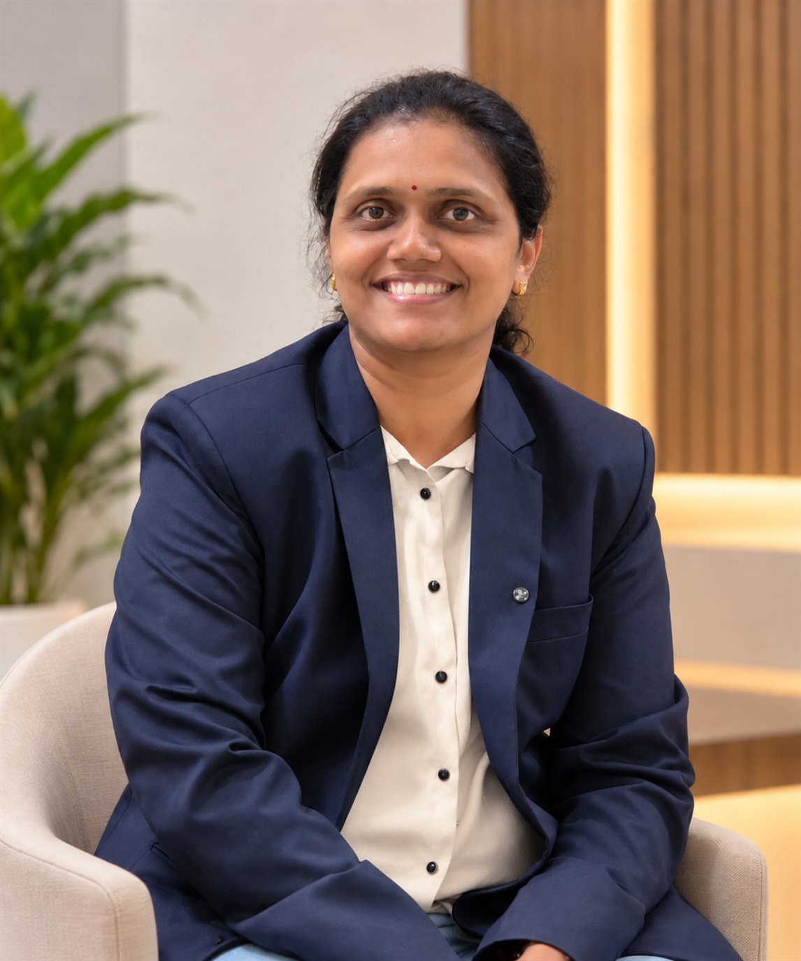 Portrait of Mrs. Annapurna Chaskar, Proprietor of Abhishek Apparels