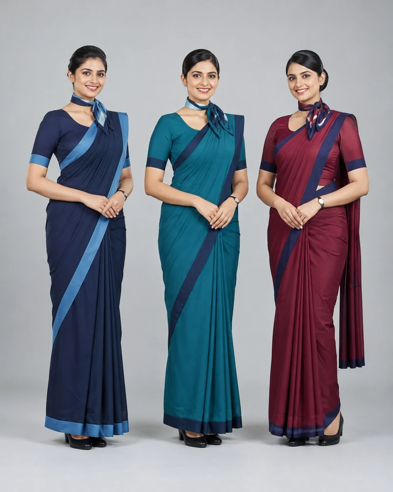 Cabin crew sarees and blouses