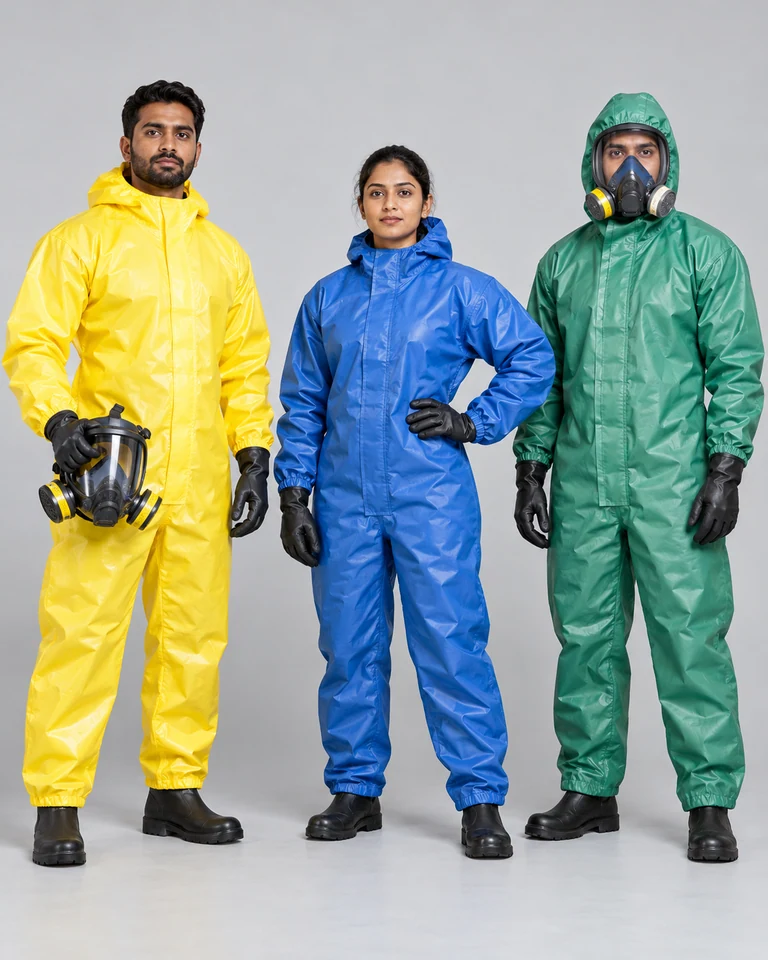 Chemical-resistant protective suits