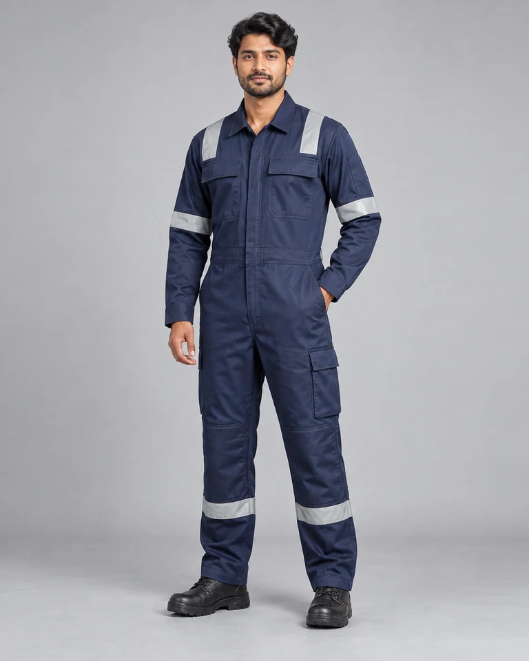 Flame-resistant coveralls
