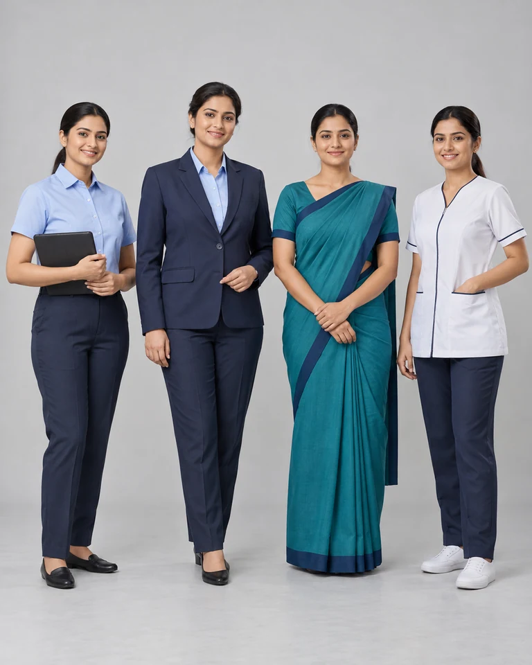 Hospital reception shirts, blazers and sarees