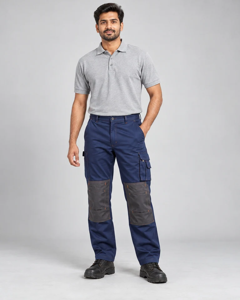 Reinforced-knee trousers