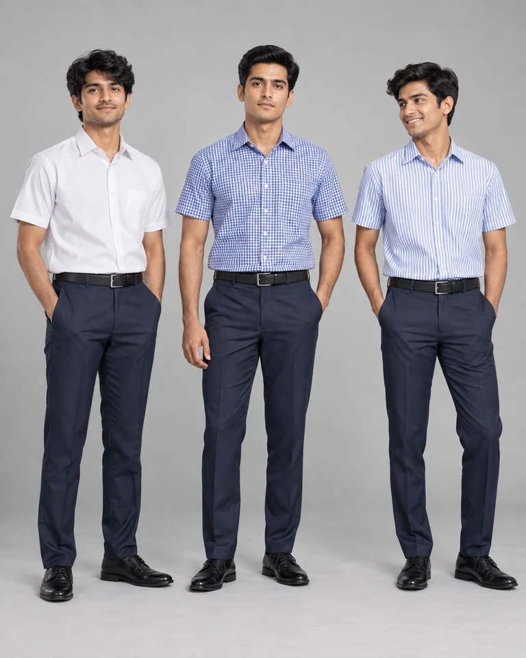 School shirts (plain/checked/striped)